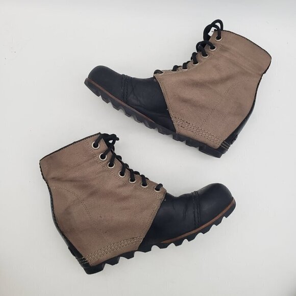 Sorel PDX Lexie Leather Wedge Boots Womens Size 10 - Picture 7 of 12